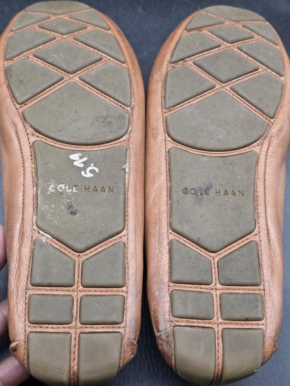 Cole Haan Shoes Women Size 10 Brown Evelyn driver Leather Moccasin Flats Slip On - Picture 10 of 12